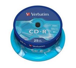 Verbatim - CD-R 700MB 52x 25ks v cake obale