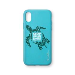 Wilma Turtle Eco-case iPhone X & XS, bledo - modré