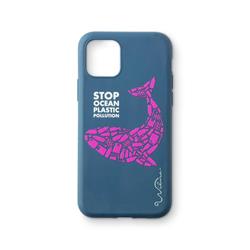 Wilma Whale Eco-case iPhone 11 Pro, tmavo - modré