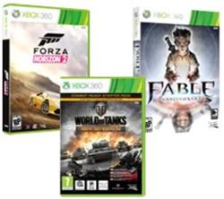 XBOX 360 hry - Forza Horizon 2 + World of Tanks + Fable