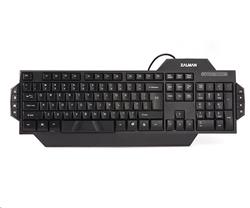 ZALMAN klávesnica ZM-K350M, multimediálna, 8 tlačidiel, USB, ENG layout, čierna