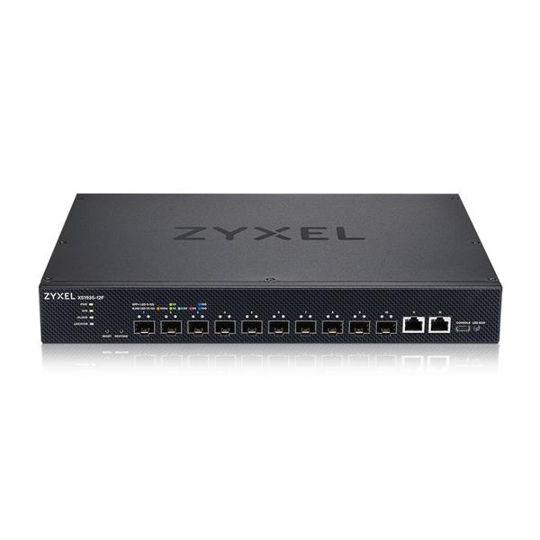 Zyxel XS1935-12F, 10-port 10G L3 Smart Managed Fiber Switch, 2 Multi-Gigabit Ports, hybrid mode, standalone or NebulaFle